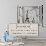 Window to Paris Wall Decal - Dimensions