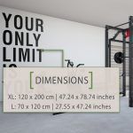 Your Only Limit Is You Wall Sticker - Dimensions
