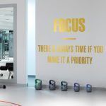 Focus Gym Wall Sticker - Gold Foil