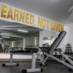Earned Not Given Gym Wall Sticker - Gold Foil