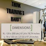 Training is Hard Gym Wall Sticker - Dimensions