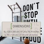 Dont Stop Until You Are Proud Wall Sticker - Dimensions