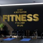 Fitness Quote Wall Sticker - Gold