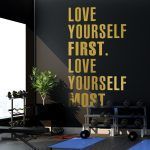 Love Yourself Wall Sticker - Gold