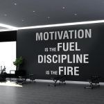 Motivation Discipline Gym Decor