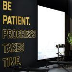 Progress Takes Time Wall Sticker - Gold
