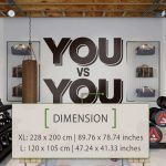 You Vs You Gym Wall Sticker - Dimensions